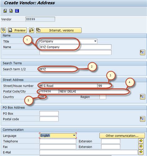 crear proveedores en sap transaction